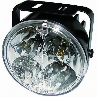 Faro fanale luce diurna LED universale omologato R87 rotondo 4 ledcon marchiat