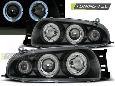 Coppia Fari Fanali Anteriori Tuning FIESTA MK4 10.95-08.99 ANGEL EYES Nero