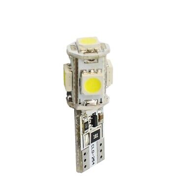 LOTTO DI 10 PEZZI Diodo LED L321 W5W 5xSMD5050 CANBUS bianco