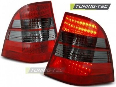 Coppia Fanali Posteriori Tuning W163 ML Classe M 98-05 Fume/Rosso LED