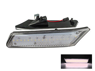 Kit Freccia Laterale a Led Side Marker Lente Trasparente Luce Bianco Per Porsch