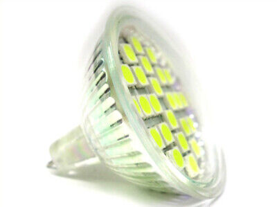 Lampada LED Dicroica MR16 GU5.3 4W Bianco Freddo 12V DC/AC 24 SMD 5050 <p