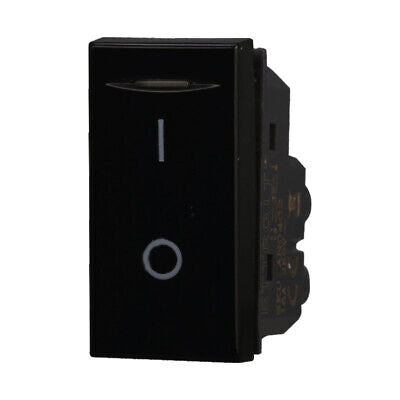 ETTROIT Interruttore Bipolare 0-1 16A Colore Nero Compatibile Con Bticino