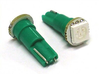 Coppia lampadina Lampada Led T5 W12W 1 Smd Verde Luci Cruscotto 12V