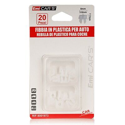 <ul><li>Kit 20 Pezzi Clip in Plastica per Fissaggio (Per Plastiche Auto) - Con