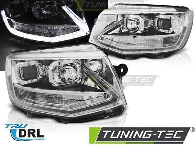 HEADLIGHTS TRUE DRL CHROME fits T6 15-19