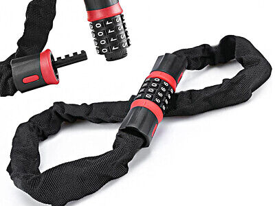 Catena Con Lucchetto A Combinazione 4 Cifre 100cm Per Moto Scooter Bicicletta
