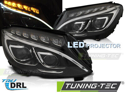 HEADLIGHTS TRUE DRL BLACK fits W205 14-18
