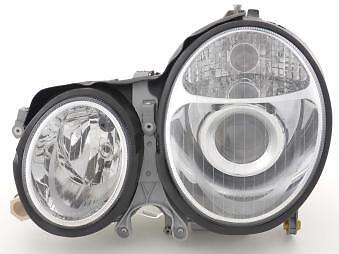 Coppia Fari Fanali Anteriori Tuning classe E W210 cromato