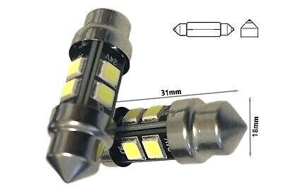 Coppia 24V Lampada Led Siluro T11 C5W 31mm 2835 No Polarita 360 Gradi Bianco Fre