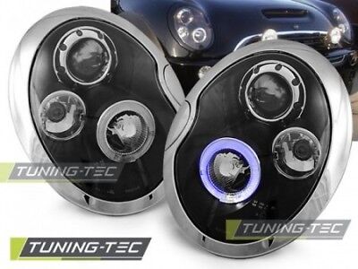 Coppia Fari Fanali anterior Tuning (COOPER) 05.01-10.06 ANGEL EYES Nero