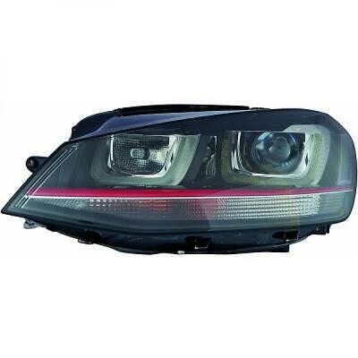 Faro anteriore XENON sx GOLF VII GTI 12-17 DEPO D3S/H7 diurna LED motor 5G194175