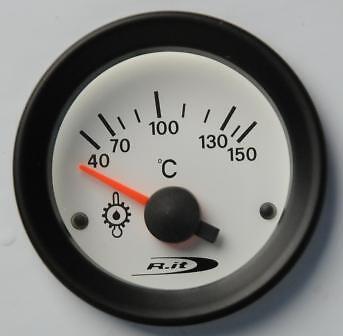 Manometro Strumento Road Italia VDO Style Temperatura Olio 40-150°C 52mm Bianco