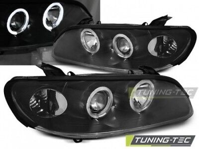 Coppia Fari Fanali Tuning Anteriori OMEGA B 04.94-08.99 ANGEL EYES Nero