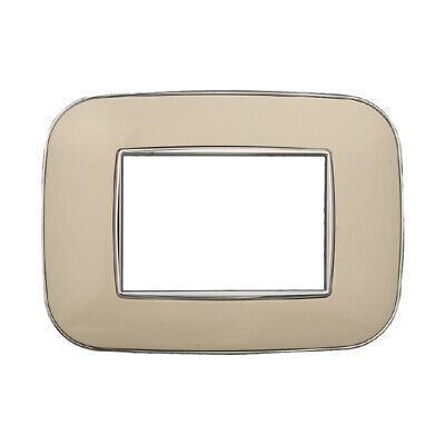 ETTROIT Placca Orbis Serie Moon 3P Colore Sabbia Compatibile Con Bticino