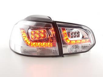 Coppia Fari Fanali Posteriori Tuning LED LTI Golf 6 1K 2008-2012 cromato