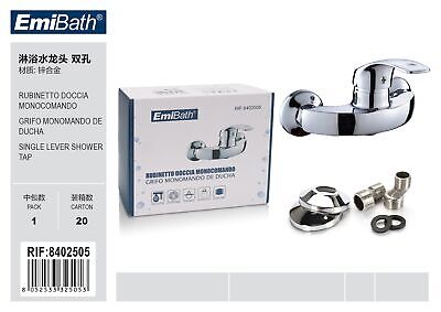 Kit Rubinetto Bagno Doccia Monocomando Miscelatore 150x180mm Argento Cromato