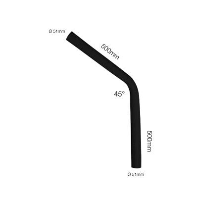 Curva 45°Manitor id.51mm l.500mm silicone rinforzato a 4 strati