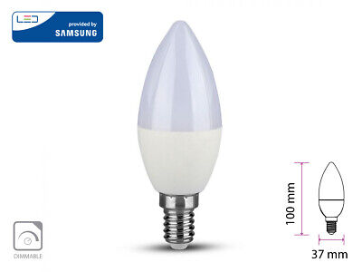 Lampadina LED Chip Samsung E14 C37 5,5W a Candela 6400K Dimmerabile SKU-20187