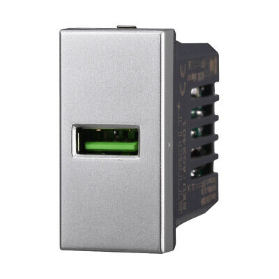 ETTROIT Modulo Presa Caricatore USB 5V 2,1A Colore Grigio Compatibile Con