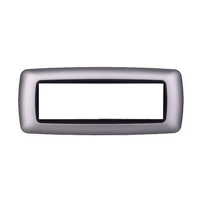 ETTROIT Placca Plastica Bombata Serie Space 7P Colore Silver Compatibile Con