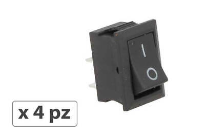 4 PZ Interruttore Pulsante Bilanciere Quadrato Bipolare 12V Push Button Switch