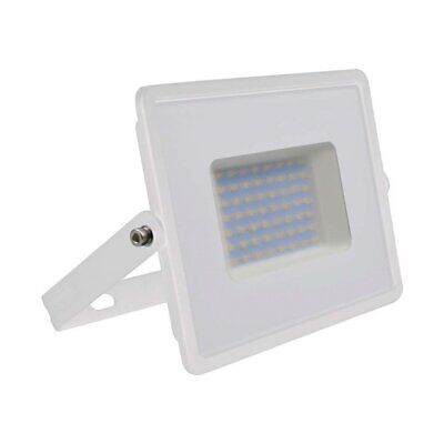 Faro Led Flood Light 50W 4300lm IP65 Slim 198X167X28mm Carcassa Bianca Luce