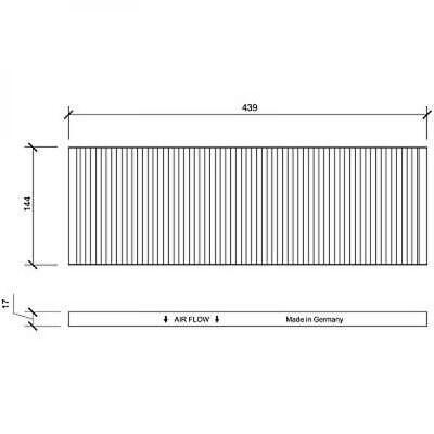 Filtro abitacolo antipolline ClasseA W168/Vaneo