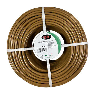 100mt Cavo Elettrico FS18OR18 450/750V Multipolari 4X1.5mm D7.7 Made In Italy