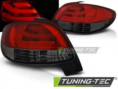 Coppia Fari Fanali Posteriore Tuning 206 10.98 > Fume' Rosso LED BAR LTI