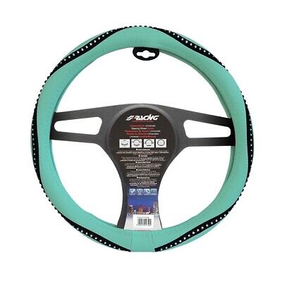 Coprivolante Snappy Blue Tiffany Ecopelle azzurro con strass per volanti