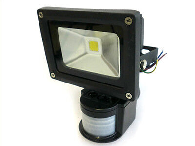 Faro Led COB 10W Bianco Freddo Sensore Movimento PIR e Luce Crepuscolare