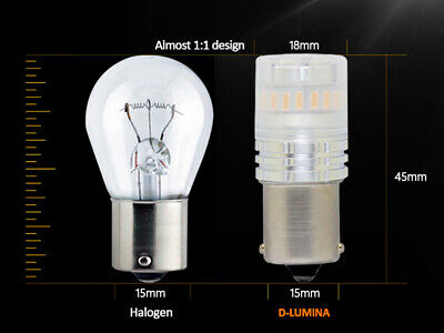 Lampada Led 1156 BA15S P21W Canbus Ambra Arancione 12V No Polarita IP67