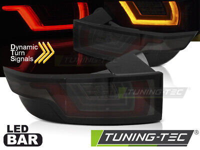 COPPIA SET FARI FANALI POSTERIORI LED EVOQUE 11- ROSSO FUME' freccia dinamica