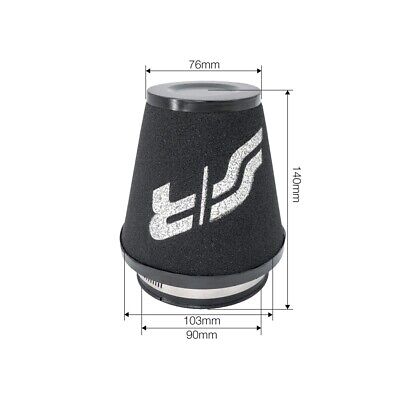 Filtro conico spugna nera con adattatori. e maglia