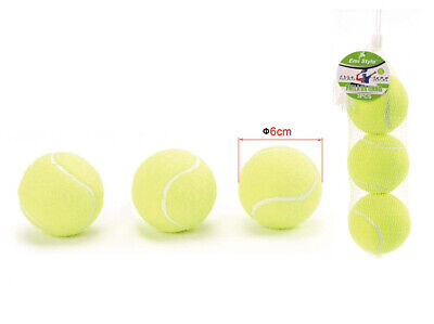 3 Pezzi Palline Tennis NON Professionale Senza Marcatura <ul> <li>Palla Da