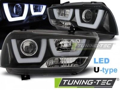 Coppia Fari Fanali Tuning Anteriori CHARGER LX II 11-15 TUBE LIGHT Nero