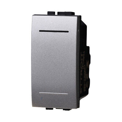ETTROIT Interruttore 1P 16A Unipolare Colore GRIGIO Compatibile Con Bticino