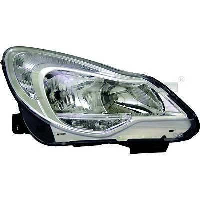 Faro fanale anteriore Destro CORSA D 02/11- TYC H7+H1 con motorino reg elet