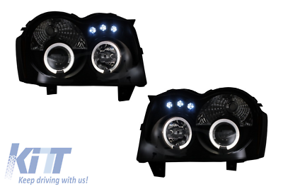 Coppia Fari Fanali Tuning GRAND CHEROKEE 08-10 ANGEL EYES Nero
