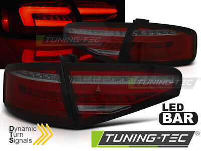 LED BAR TAIL LIGHTS RED SMOKE SEQ fits A4 B8 12-15 SEDAN OEM