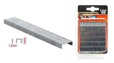 300pcs Punti Per Graffatrice 1,2x6mm <ul><li>Punti Universali tipo D 1,2x6mm,