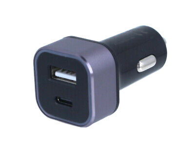 Caricatore Da Auto 2 Porte USB C PD USB-A 2,4A Ricarica Rapido Massimo 32W