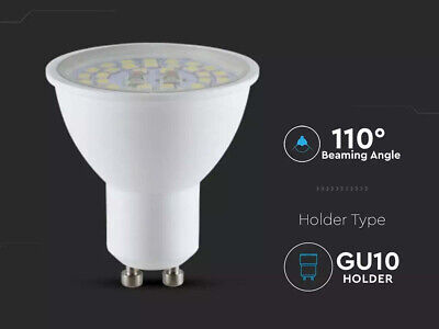 Lampada Led GU10 5W 800LM 220V 110 Gradi Freddo 6400K 160LM/W Massimo Risparmio