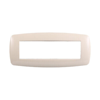 ETTROIT Placca Slim Serie Space 7P Colore Sabbia Compatibile Con Bticino Living