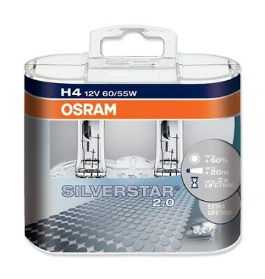 Halogen OSRAM SILVERSTAR H4 12V 60/55W + 60% DUO &