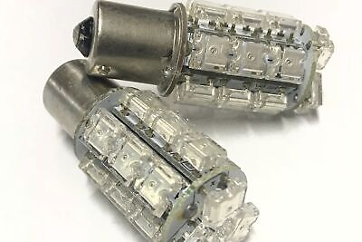 Coppia 2 Lampade Led BA15S 1156 P21W Con 18 F5 Quadrato Colore Rosso 12V 3W <p>