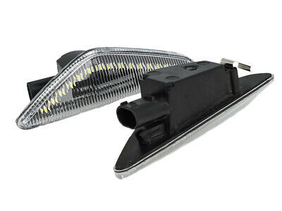 Kit Freccia Laterale a Led Side Marker Lente Trasparente Luce Arancione Per