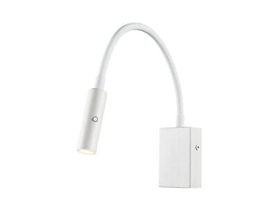 Applique Lampada Led Da Parete Hotel Per Lettura 3W 3000K Braccio Flessibile
