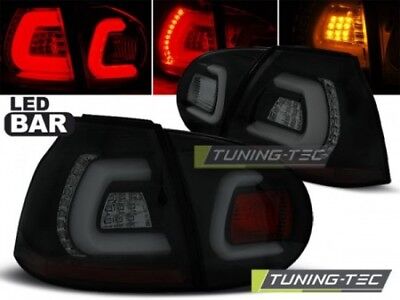 Coppia Fari Fanali Tuning Posteriori GOLF 5 10.03-09 Nero Fume LED BAR